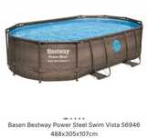 Basen bestway rattan 488x305x107