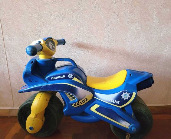 Детский беговел мотоцикл с звуковыми эффектами Полиция толокар