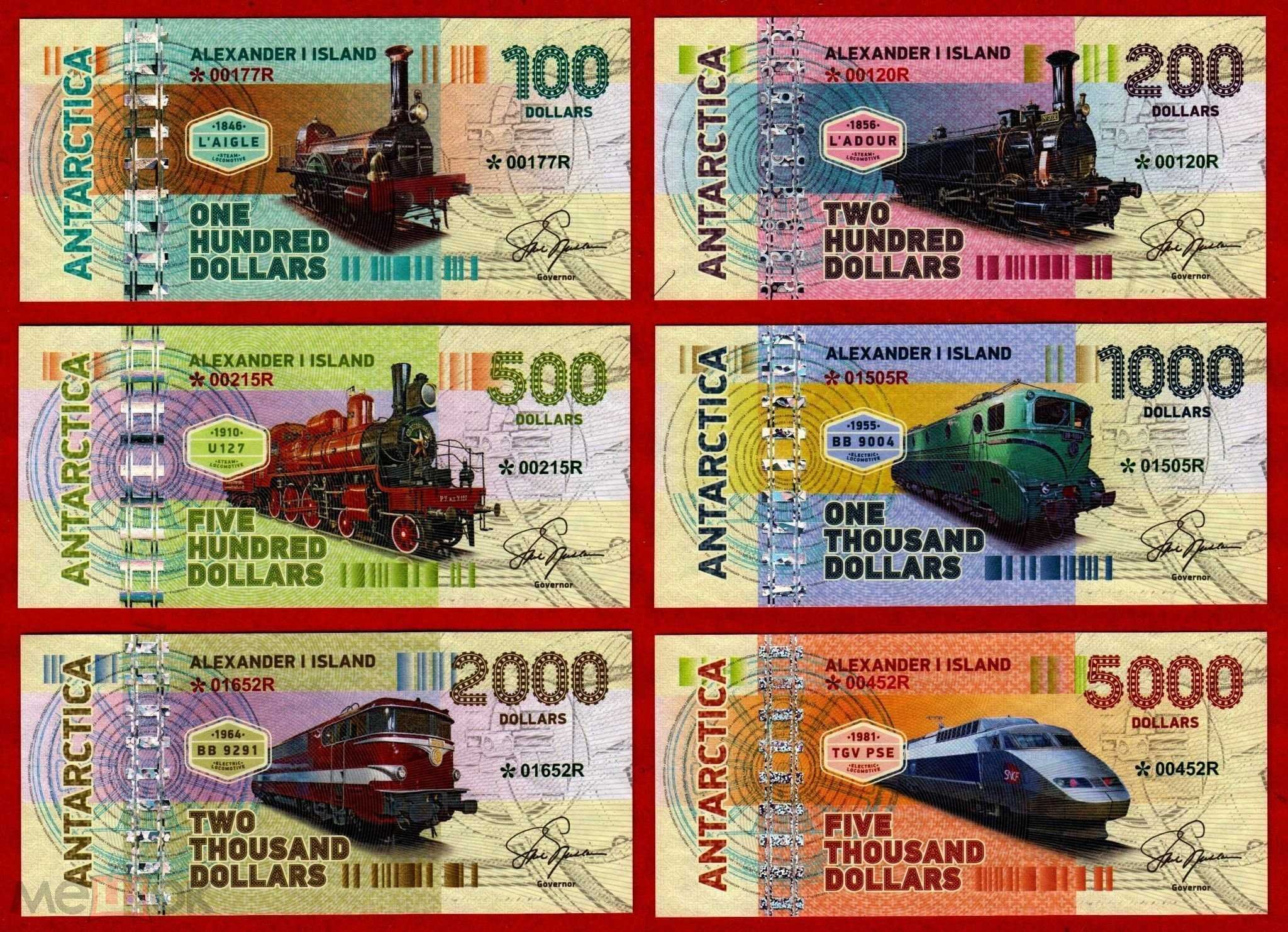 Banknoty kolekcjonerskie Antarctica wyspa Aleksandra