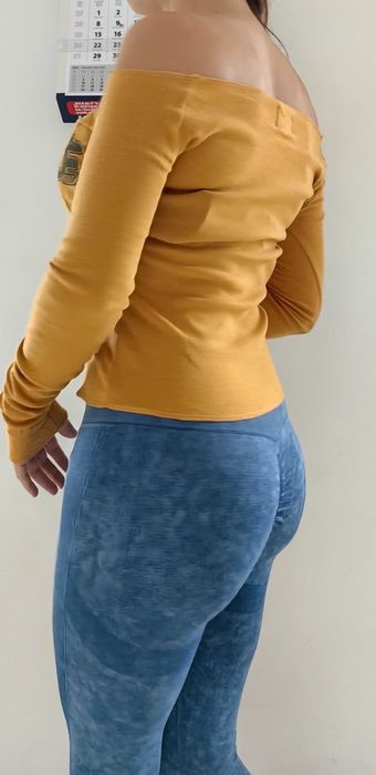 Bluzka House miodowa odkryte ramiona S