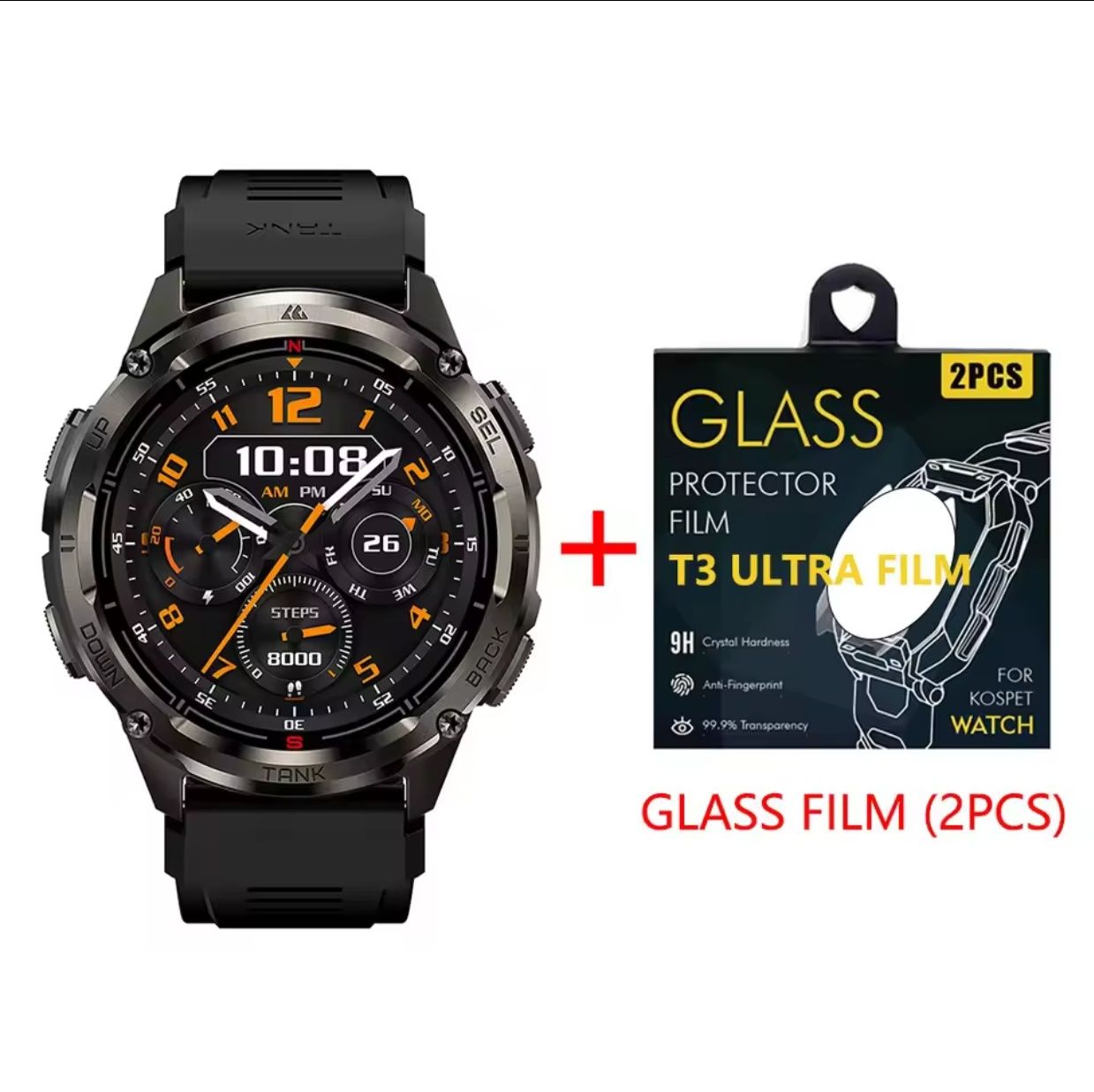Новинка! Kospet TANK T3 Ultra 2. Тактические смарт часы +Compass+GPS