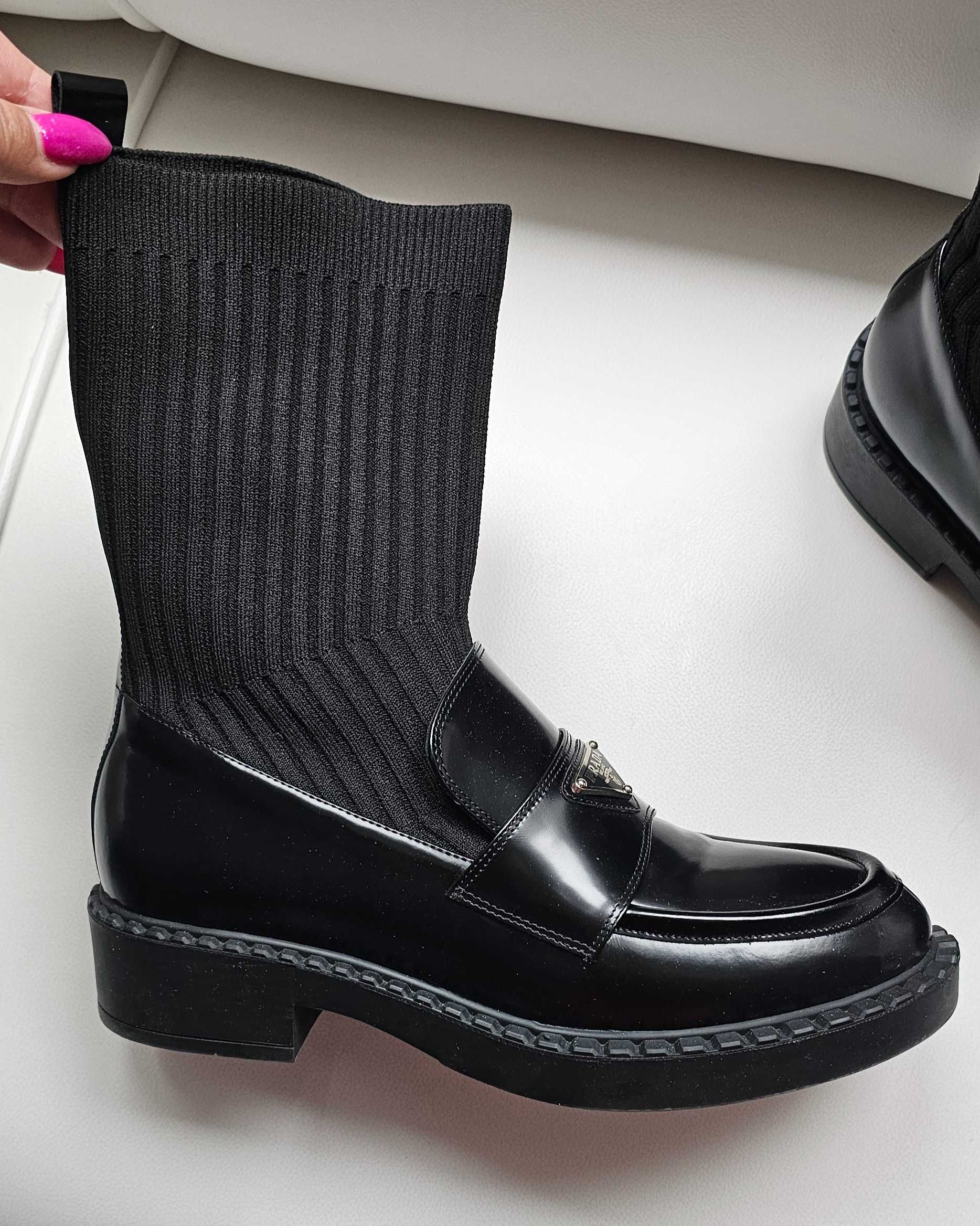 P R A D A luksusowe buciki PREMIUM botki roz 41