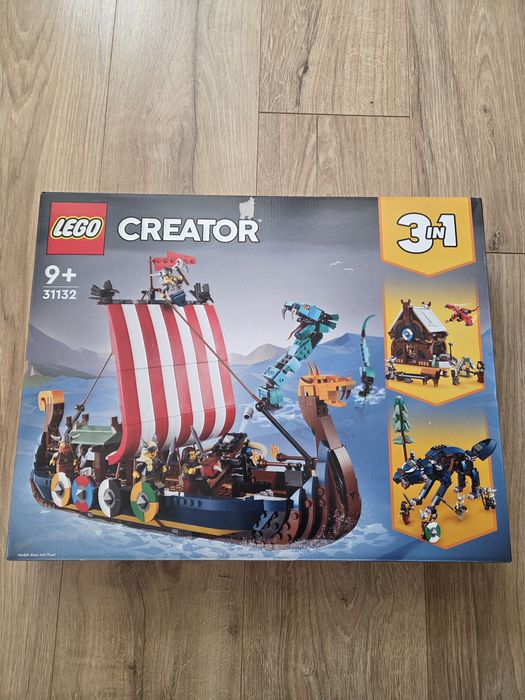 LEGO Creator 3 w 1 31132 Statek wikingów i wąż z Midgardu