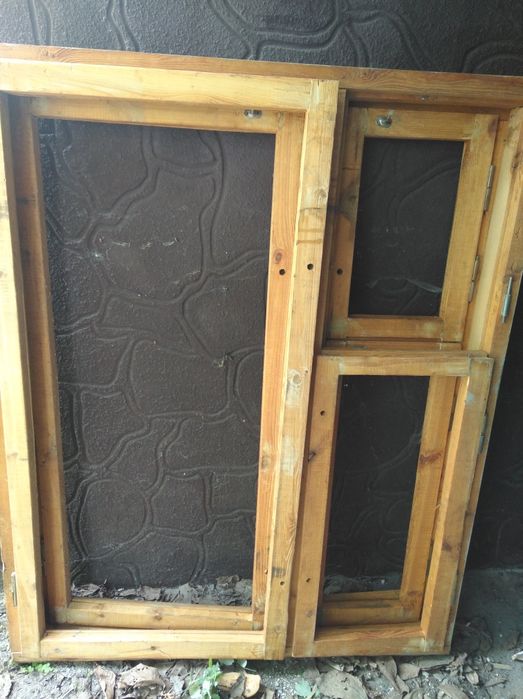 Окна деревянные, с рамой
