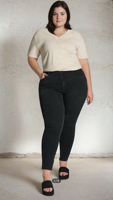 Чорні скіні джинси sinsay