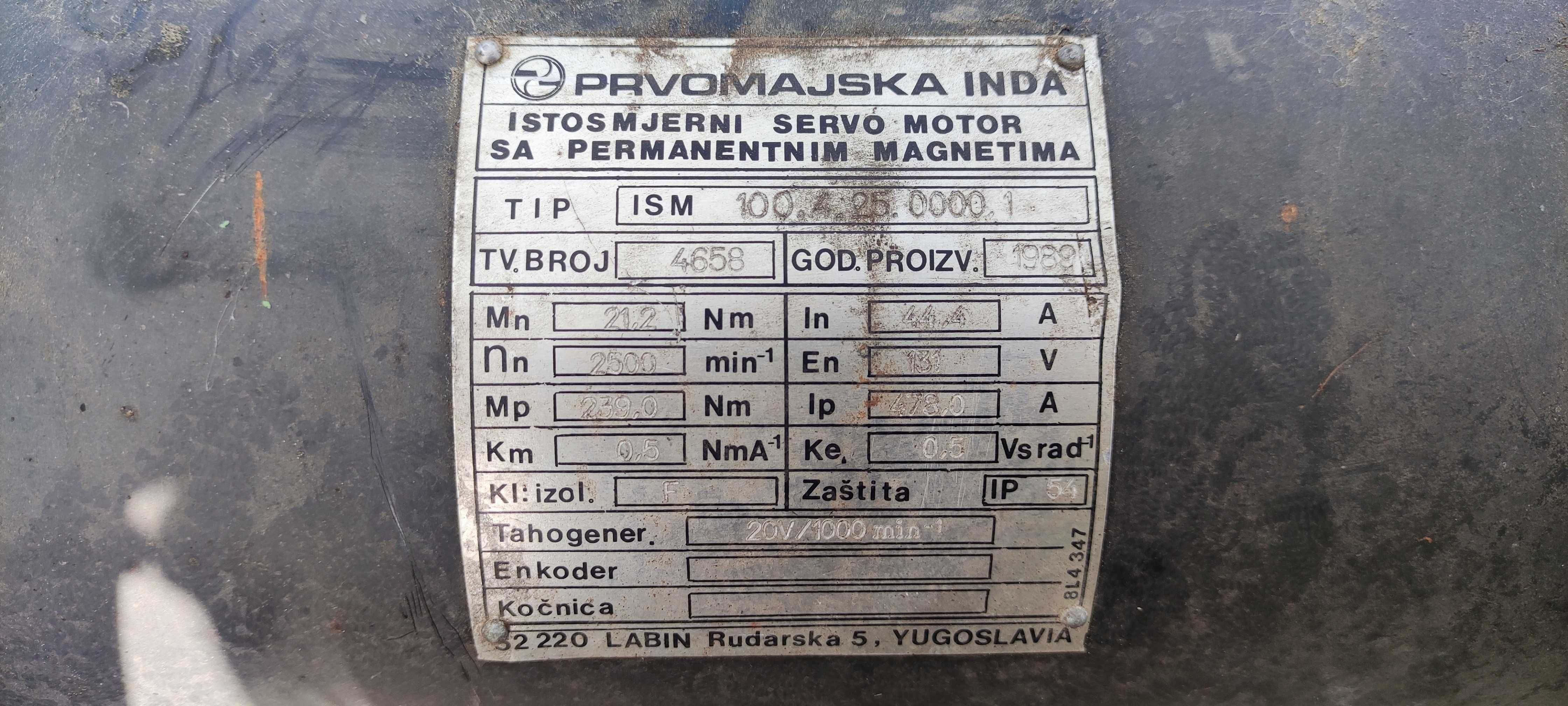 Silnik z tokarki CNC