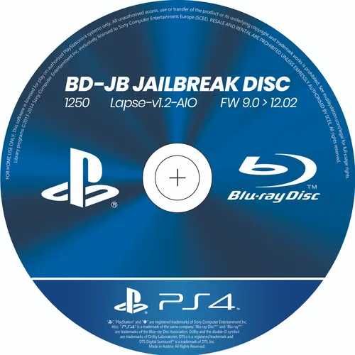 Диск Blu ray BD-R Sony Playstation 4 9.00-12.02 GoldHEN