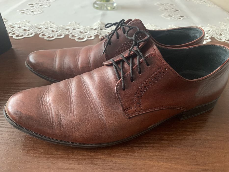 Buty męskie bordowe