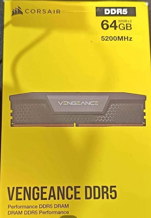 Memória RAM DDR5 CORSAIR 64GB (2x32GB) 5200MHz CL40