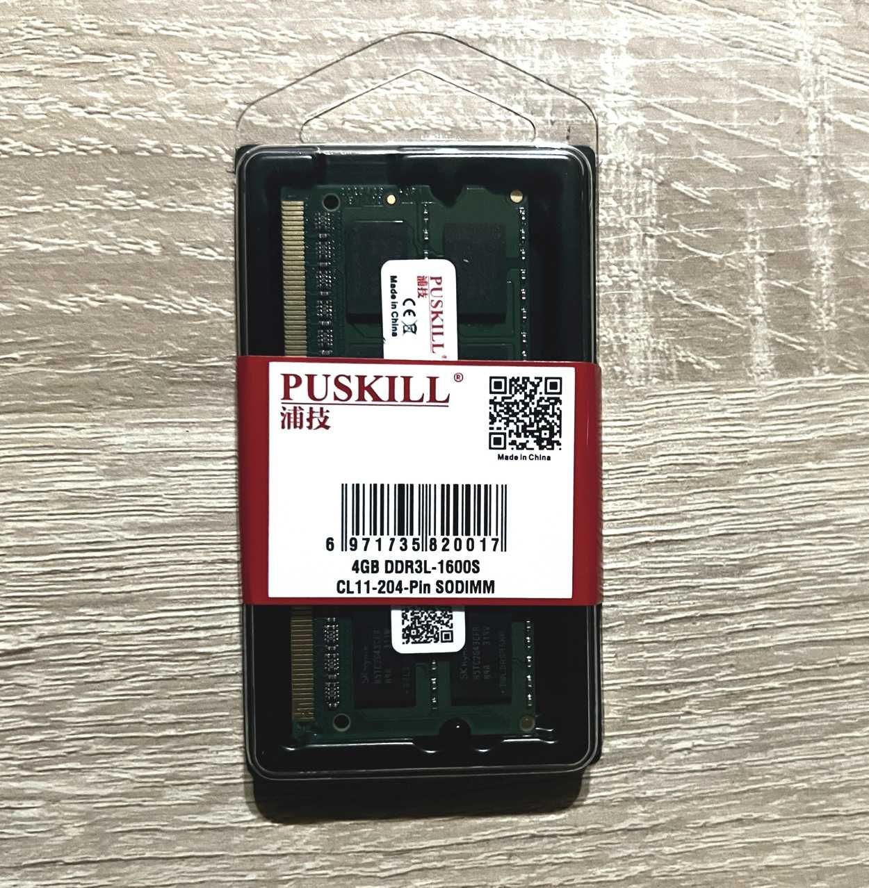 Pamięć DDR3L 4GB Puskill 12800S 1600MHz 1.35V