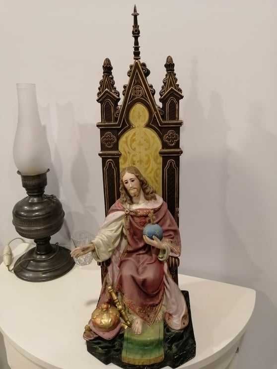 Arte sacra - Jesus no trono 55cm terracota