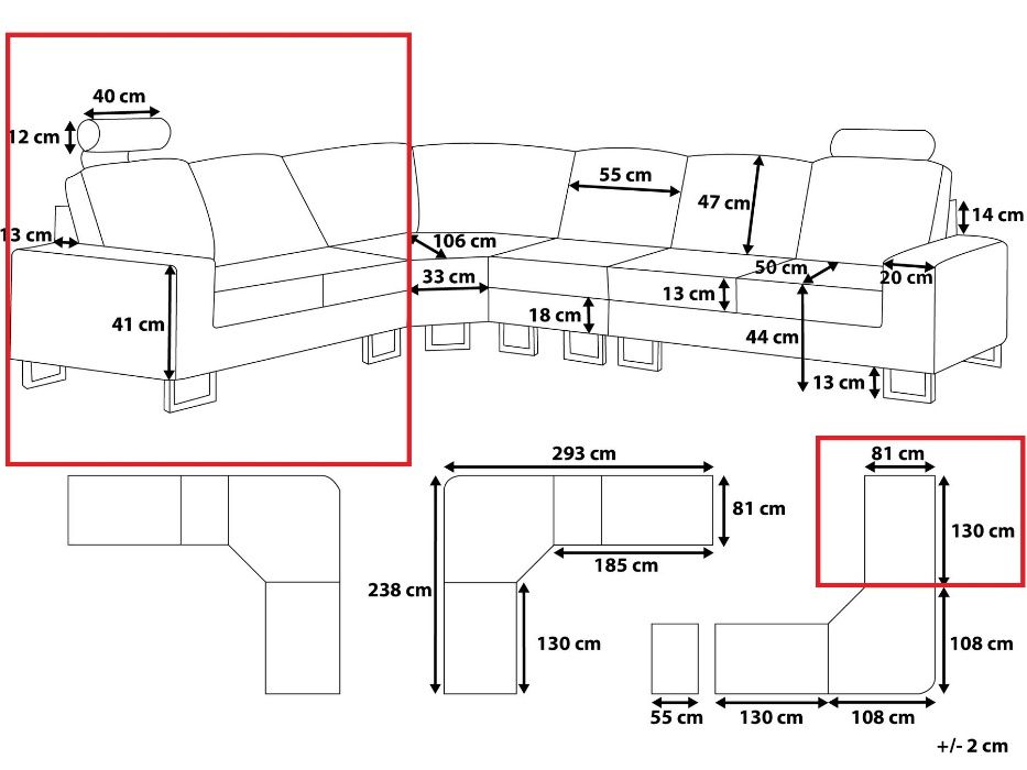 Sofa skóra kolor ecru - modułowy wyprzedaż ekspozycji