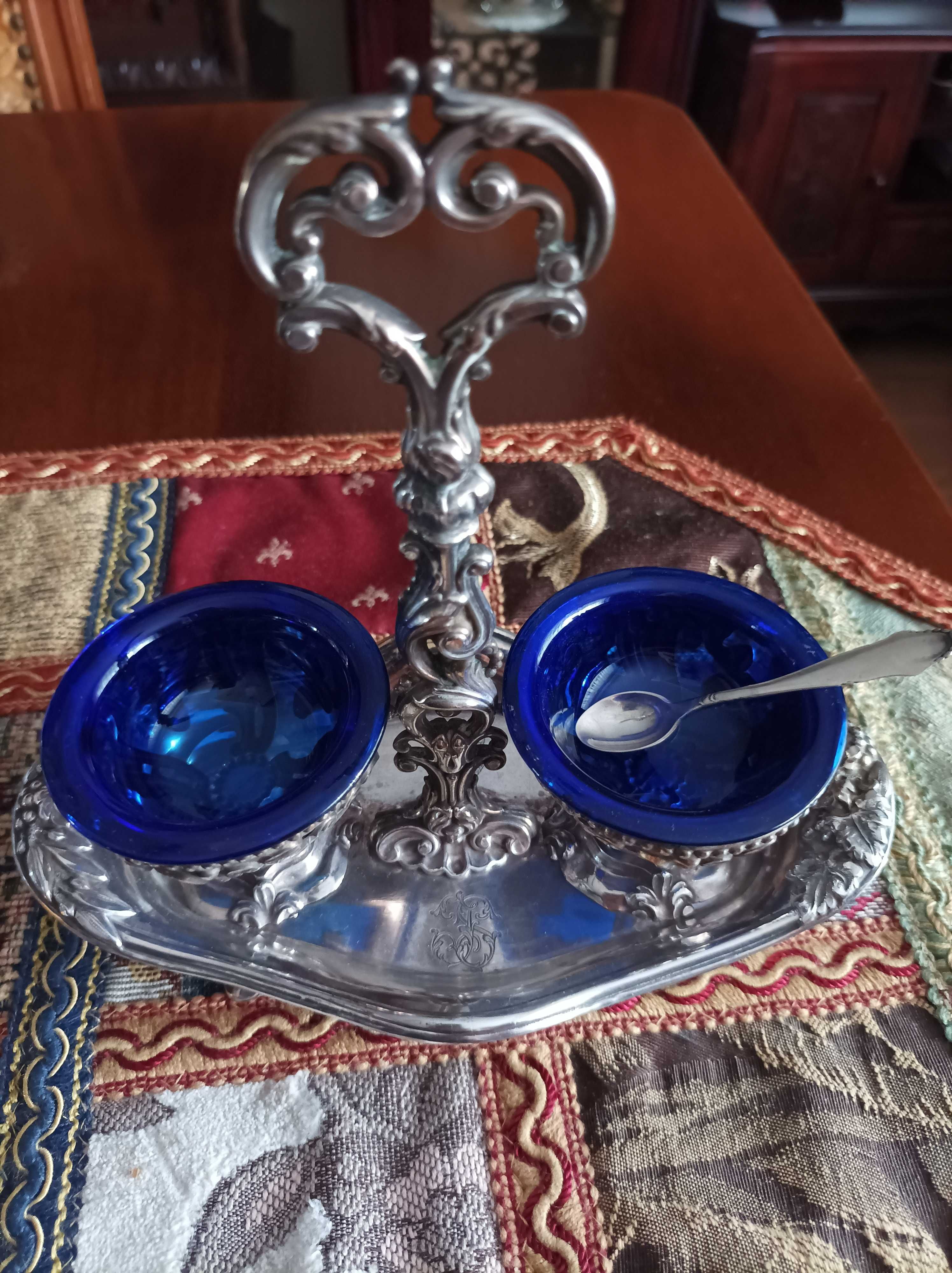 Kabaret srebrny na przyprawy Pr 950 Minerva XIX w Francja