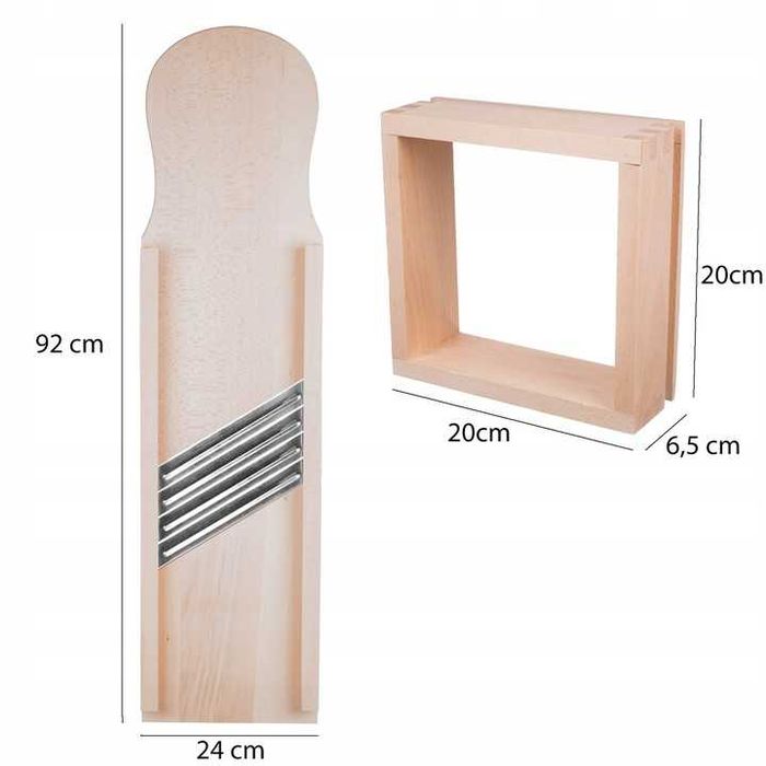 Gigantyczna Drewniana Tarka do Kapusty i Sałaty 92cm 5kg