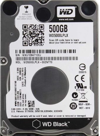 Жесткий диск WD Black 500gb 2.5" 7200