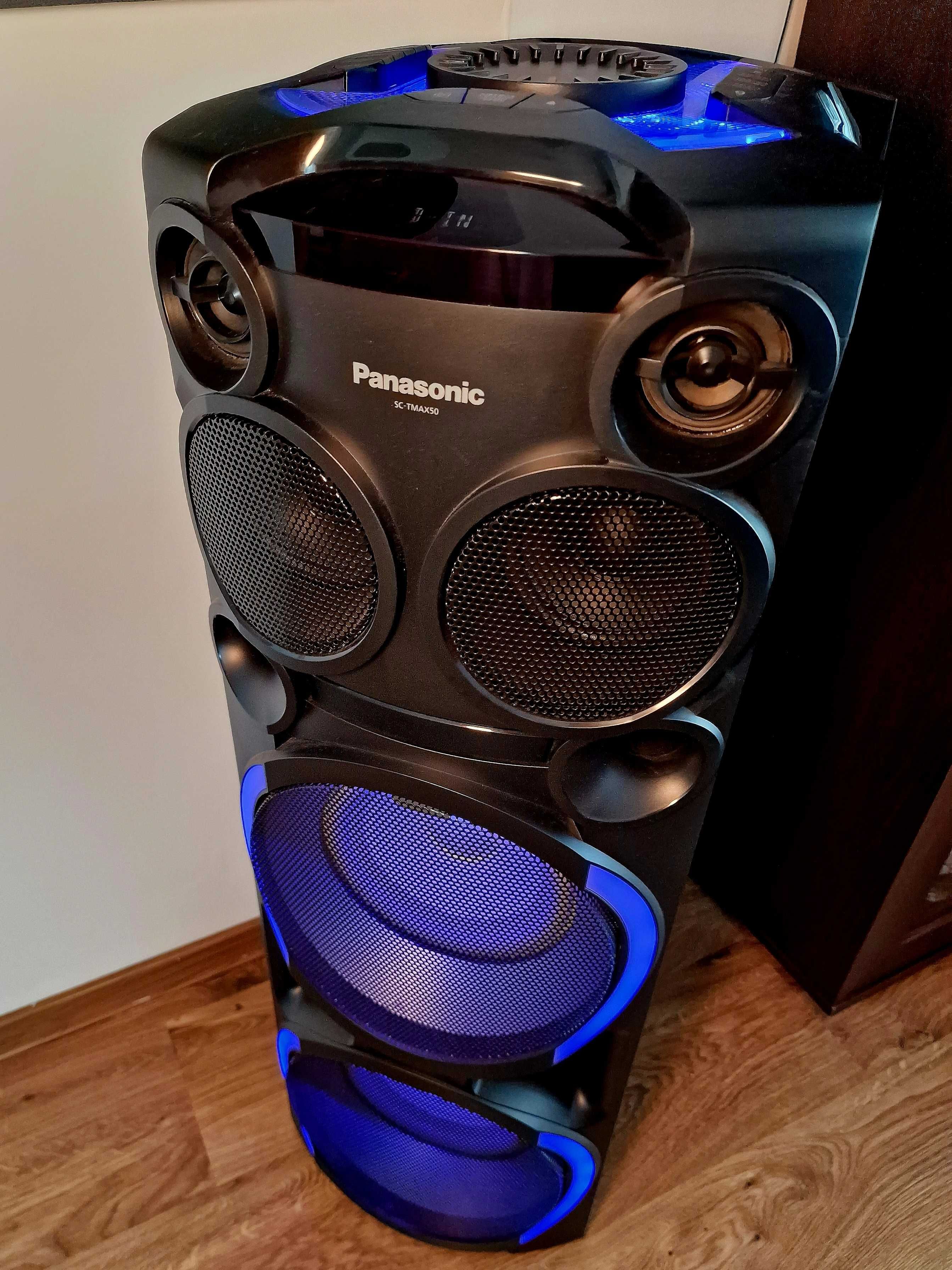 Nowy Mikrofon, Głośnik Karaoke Panasonic SC-TMAX50E-K 2000 W, pilot