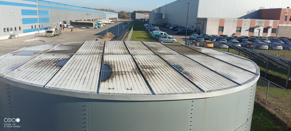 Zbiornik stalowy, przeciwpożarowy 450 000 litrów, p.poż 450 m3