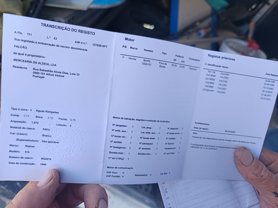 Barco de recreio riamar classe 5