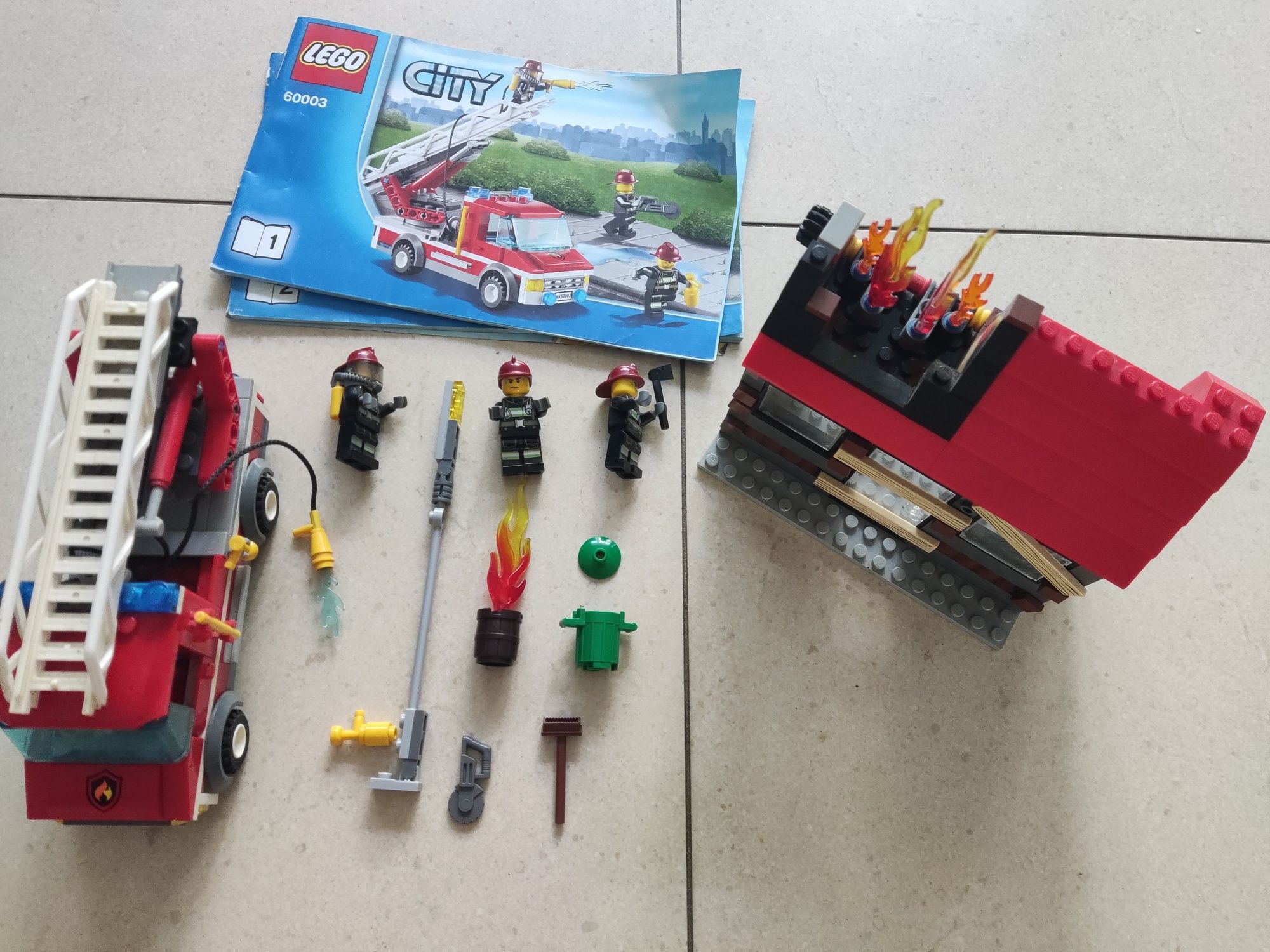 Lego straż pożarna płonący dom 60003
