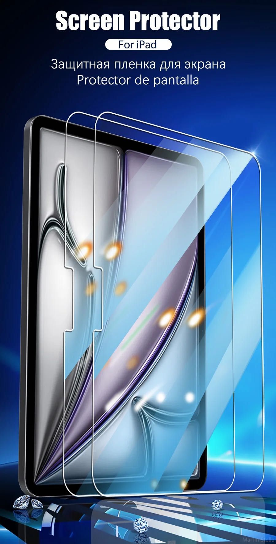 NOWY zestaw do ochrony iPad Air 13 M2 2024 - etui + 2x szkło hartowane