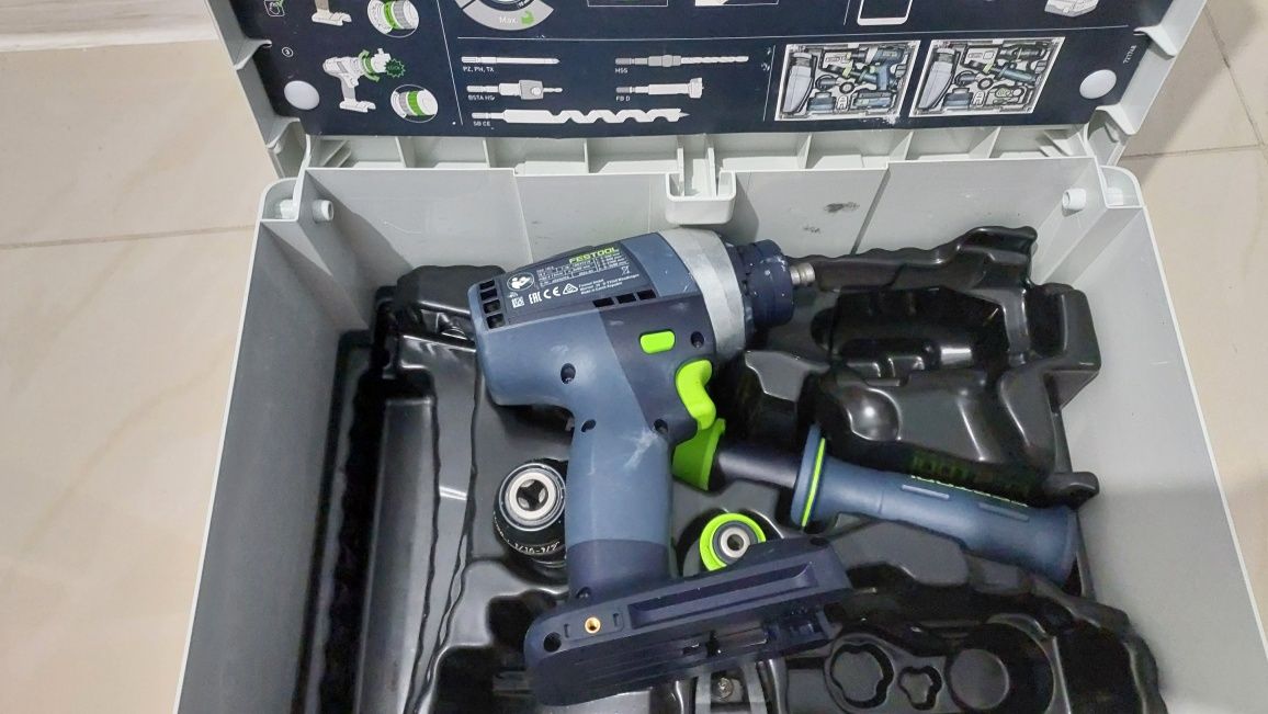 Festool Акумуляторний дриль-шурупокрут QUADRIVE TDC 18/4 i-Basic Festo