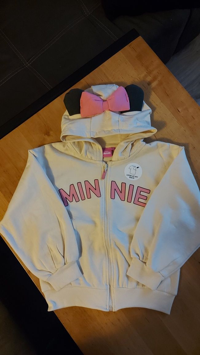 NOWA Bluza rozpinana dla dziewczynki Minnie Mouse 128