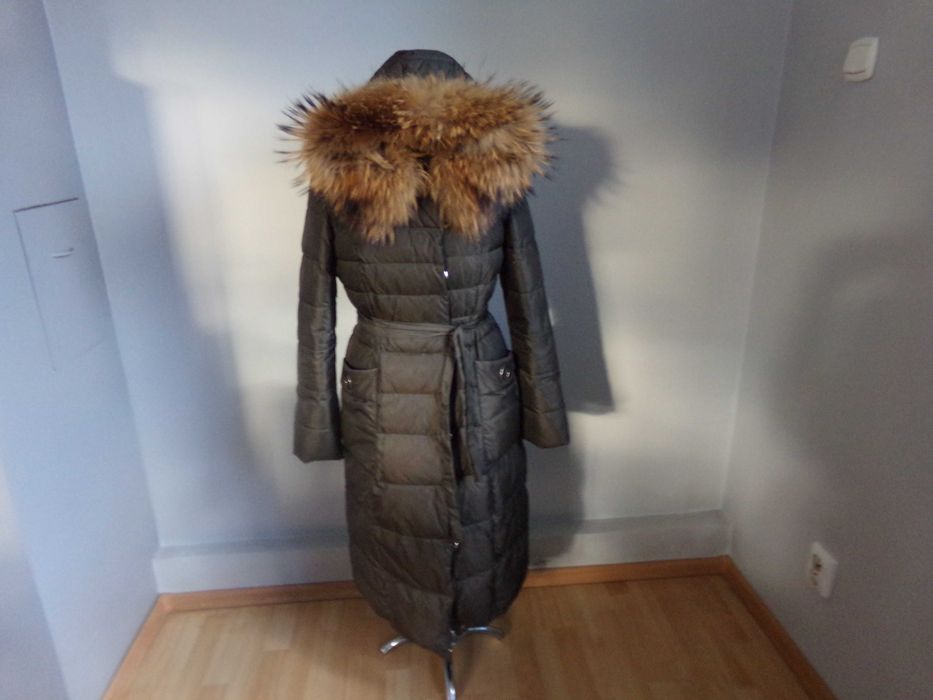 Liza Bruce Puchowy Dlugi Plaszcz Wielki Jenot 38urlop21,12-10,01