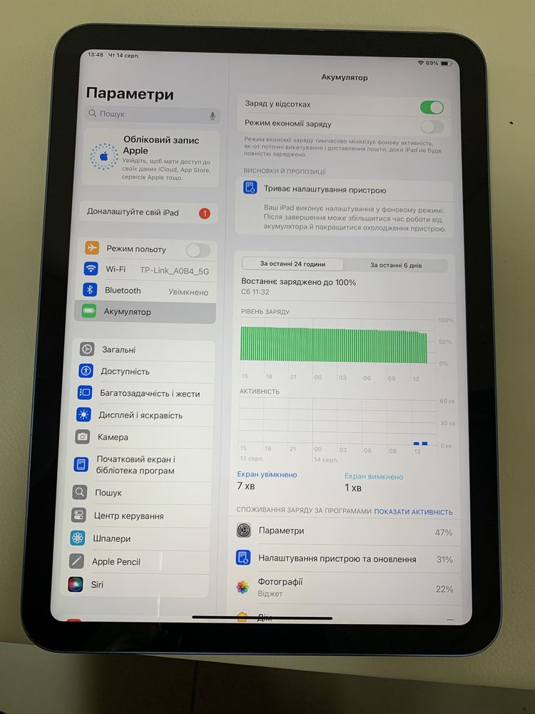 Apple Ipad 10 10.9” 2022 Wi-Fi 256GB Blue
