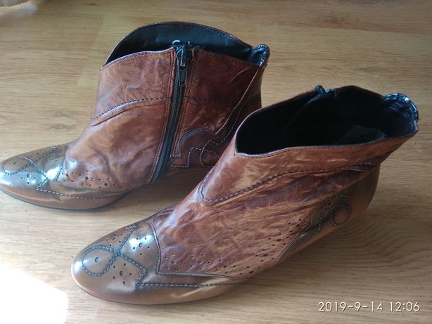 Ботинки осень, кожа, фирменная обувь Gabor, р.41