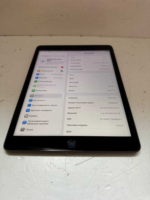 Apple iPad 9 Gen Wi-Fi Cellular A2603 64 Гб LTE як новий 10 циклів