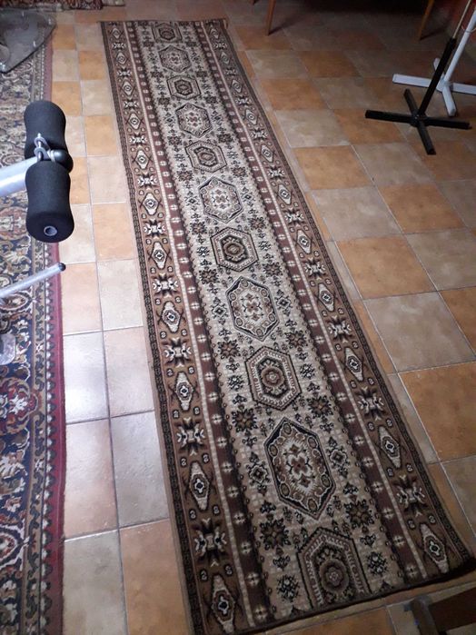 Dywan chodnik brązowy, 326 cm długi!