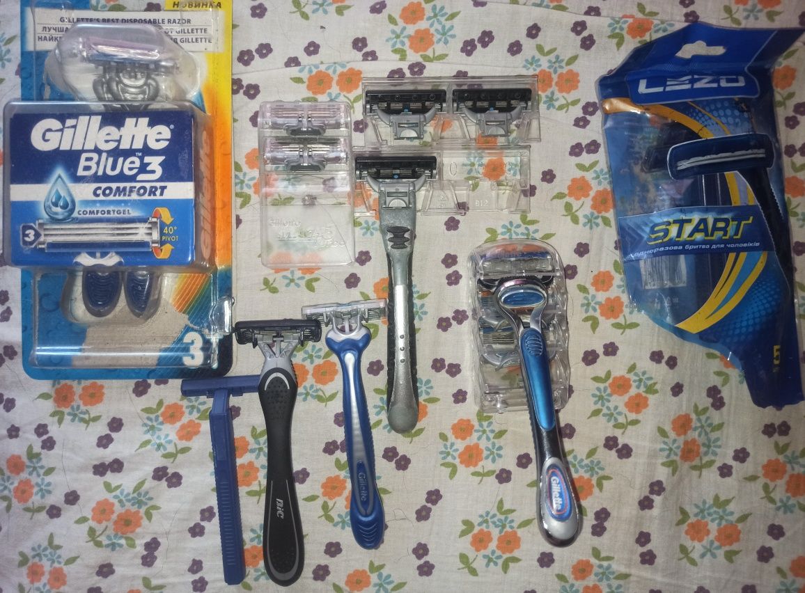 Станки бритвенные Gillette. Bic. Новые и б/у