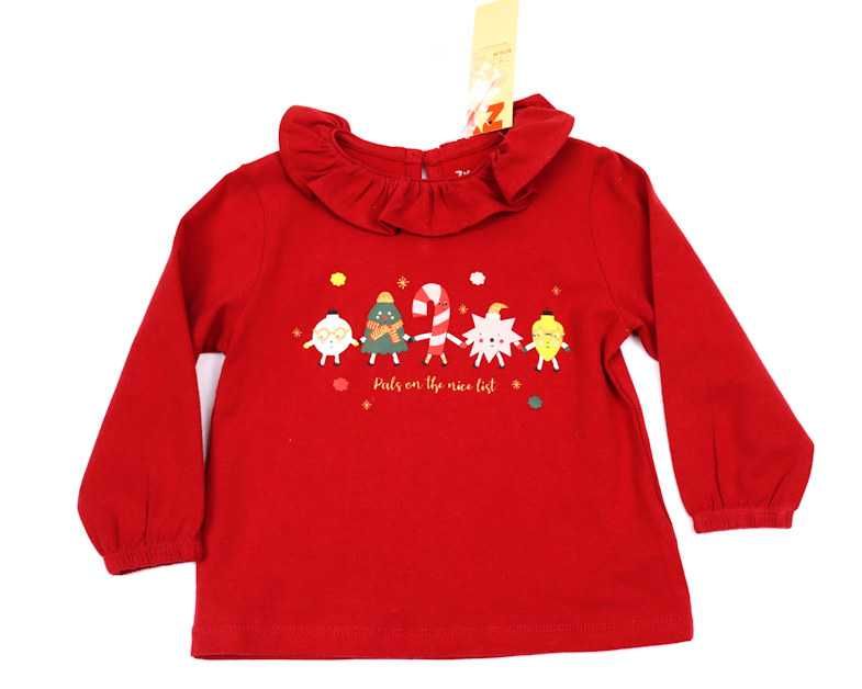 Koszulka niemowlęca motyw świąteczny długi rękaw rozmiar 74