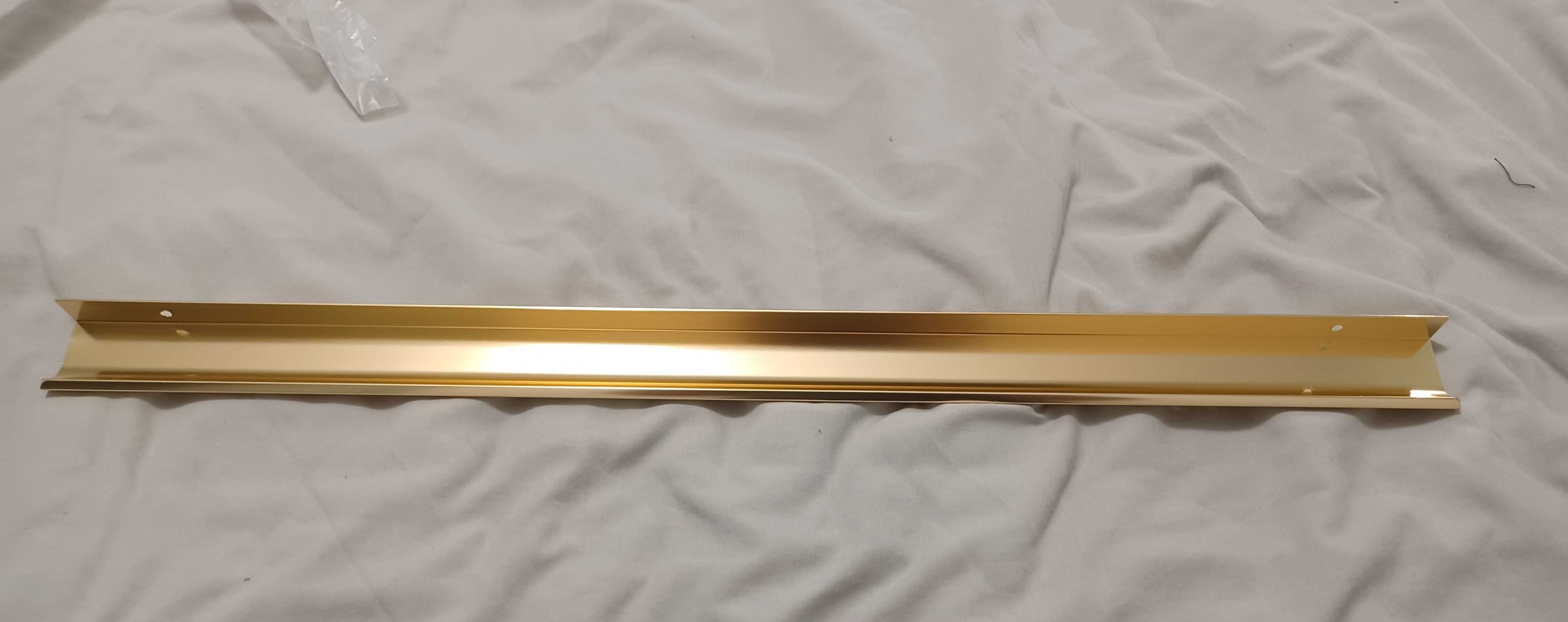 Uchwyty do szafek krawędziowe metalowe złote 60 cm nowe rose gold 4szt