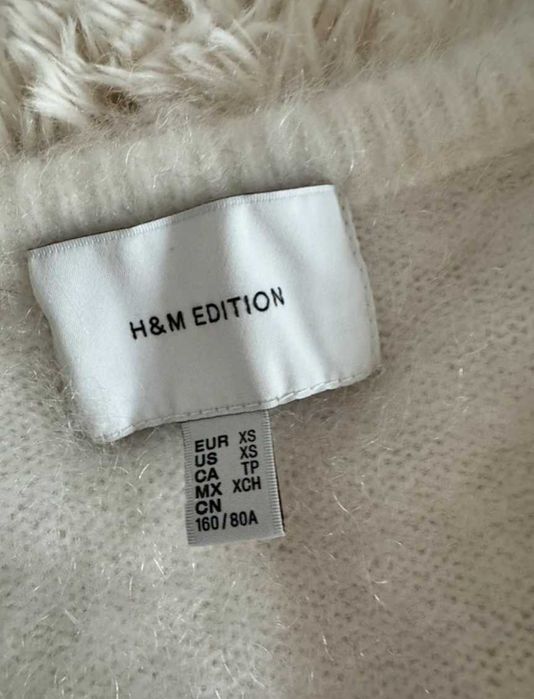 Kremowy sweter oversize wełna i moher