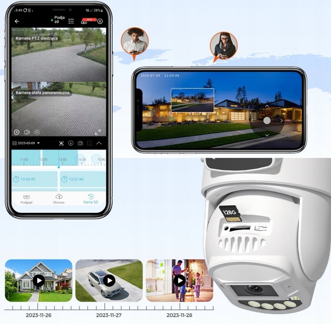 Kamera Reobiux 6 MP PTZ Wi-Fi do Monitoringu