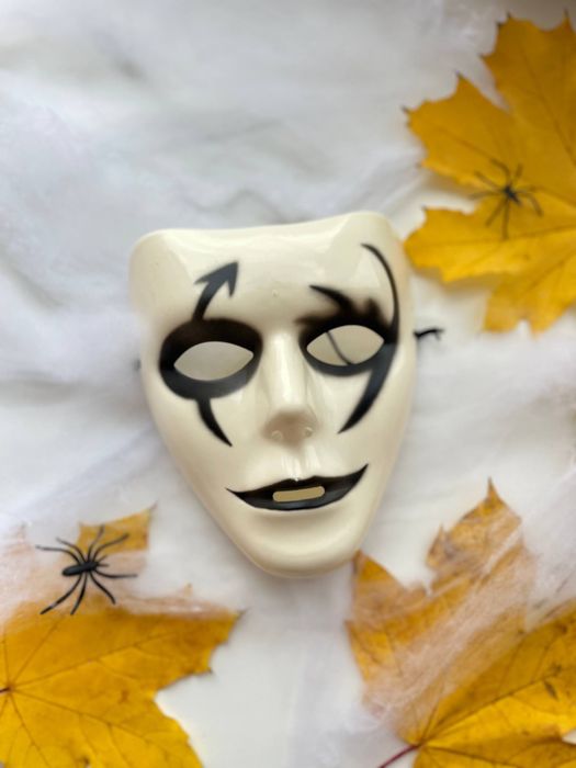 Маска Хеллоуин Кошка Заяц Ажурная Карнавальная Крик