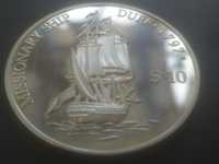 Соломоновы острова 10 долларов 2000 серебро Корабль Парусник и другие
