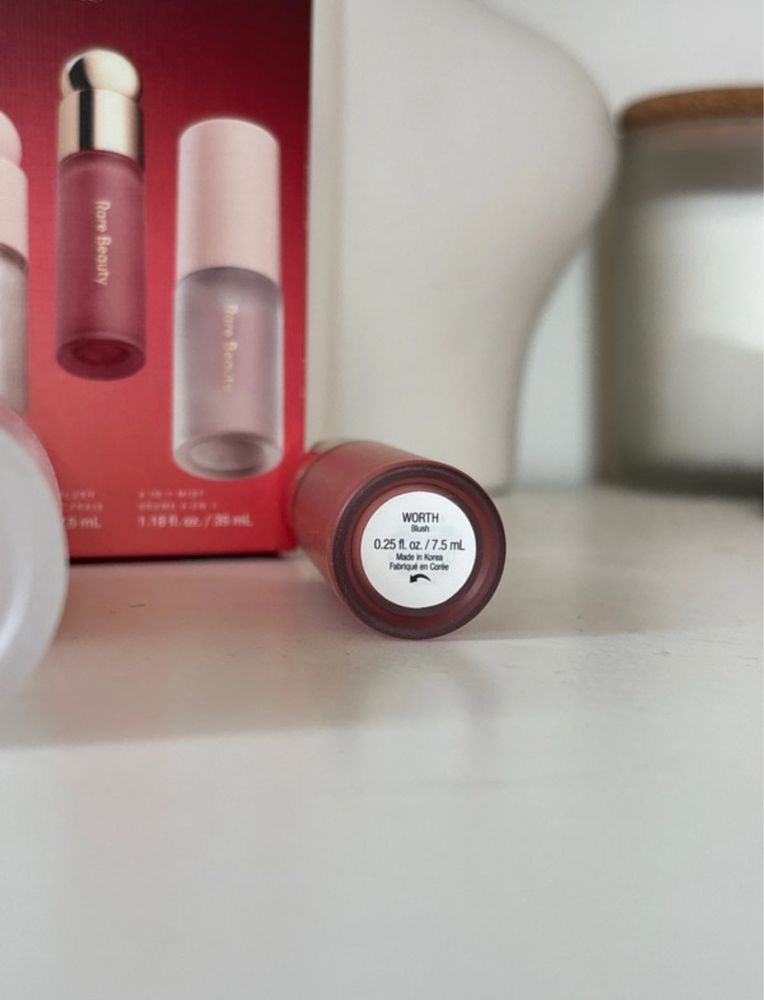 rare beauty dewy set - blush & 4-1 fixing mist