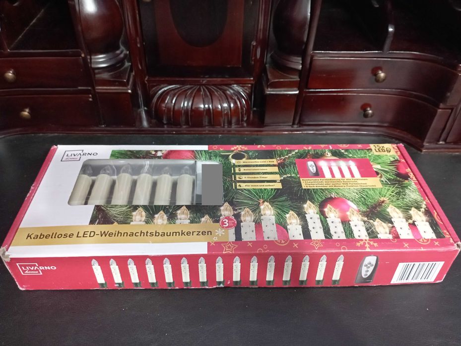 Бездротові LED-свічки на ялинку з батарейками 15 штук