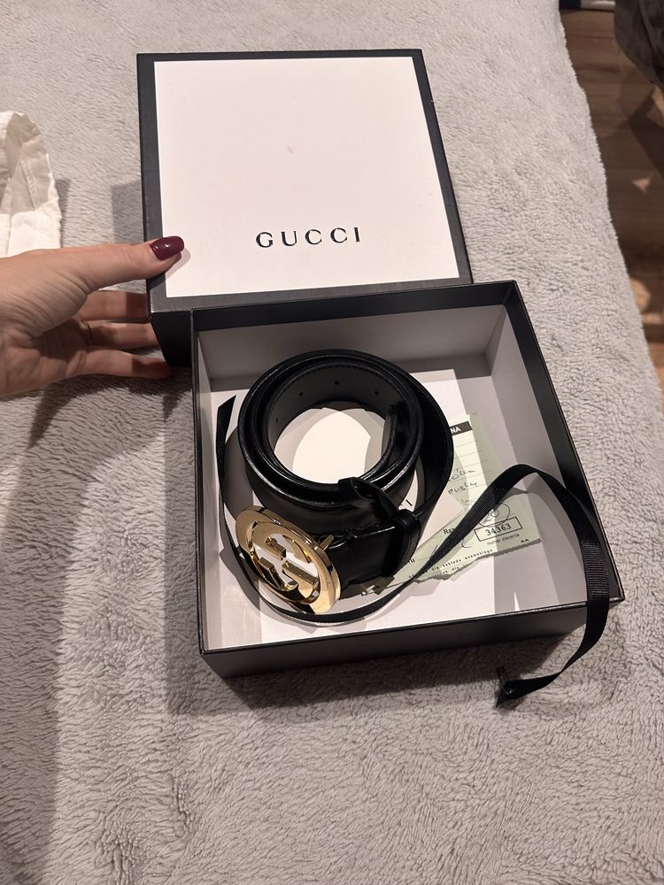 Pasek skorzany gucci