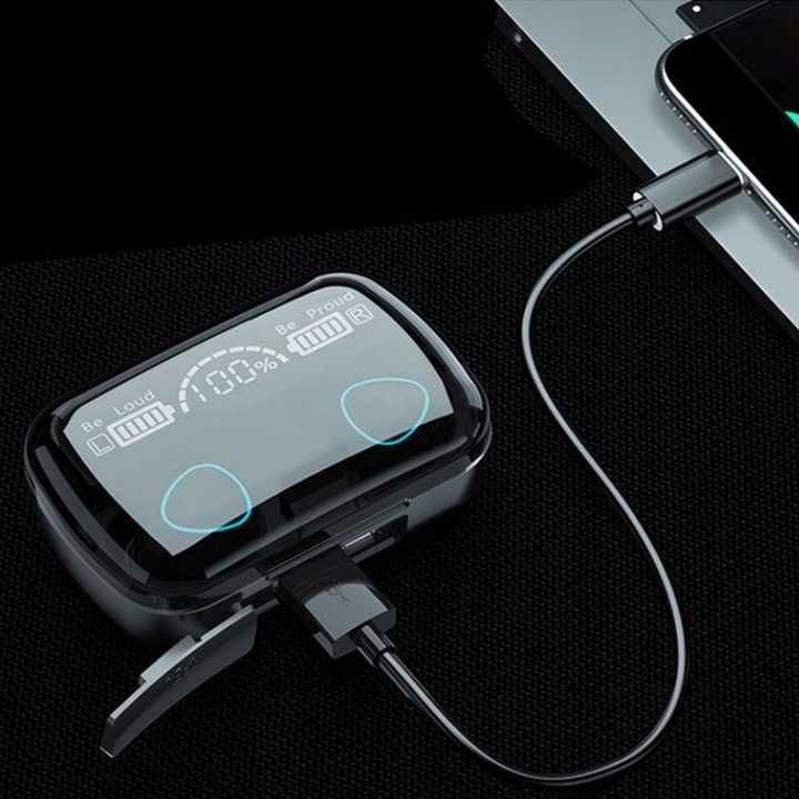 Słuchawki Mikrofon Bezprzewodowe Douszne Bluetooth 5.3 Powerbank +Etui