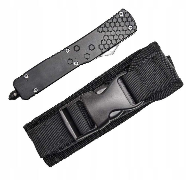 Nóż Sprężynowy Wysuwany Do Przodu Duży Mocny Metal Zbijak Do Szyb OTF