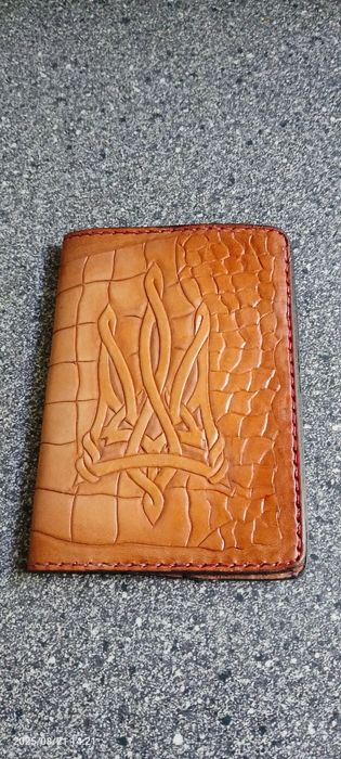 Чехол из кожи для паспорта. Обложка для документов, удостоверений,карт