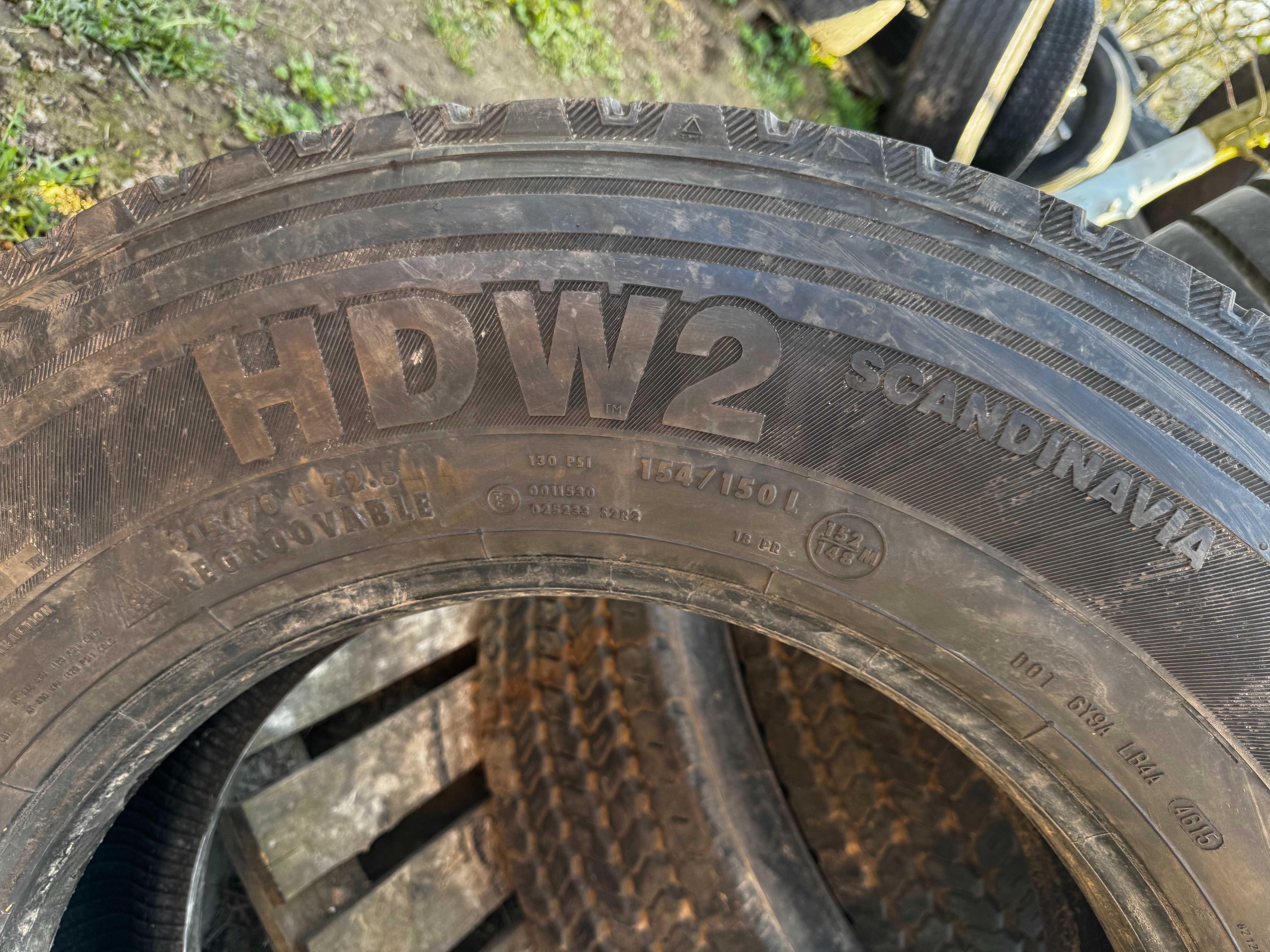 Вантажні шини CONTINENTAL 315/70 R22,5 HDW2 Scandinavia грузова резина