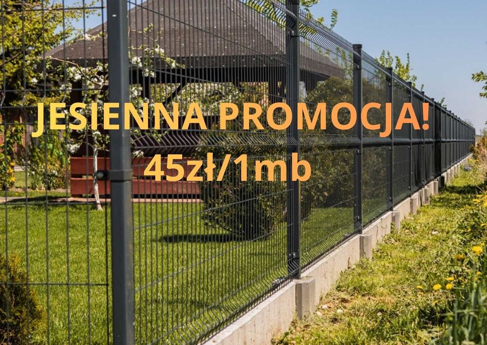 MEGA HIT! ogrodzenie panelowe 123cm fi 4 z podmurówką 20 cm 45zł/1mb