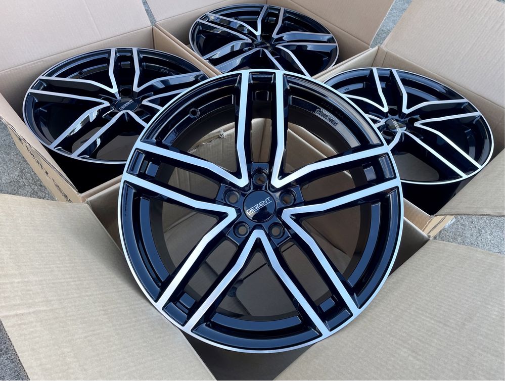 4x Alufelgi DEZENT 5x108 et42 8J Felgi Czarne/Chrom (made in germany)