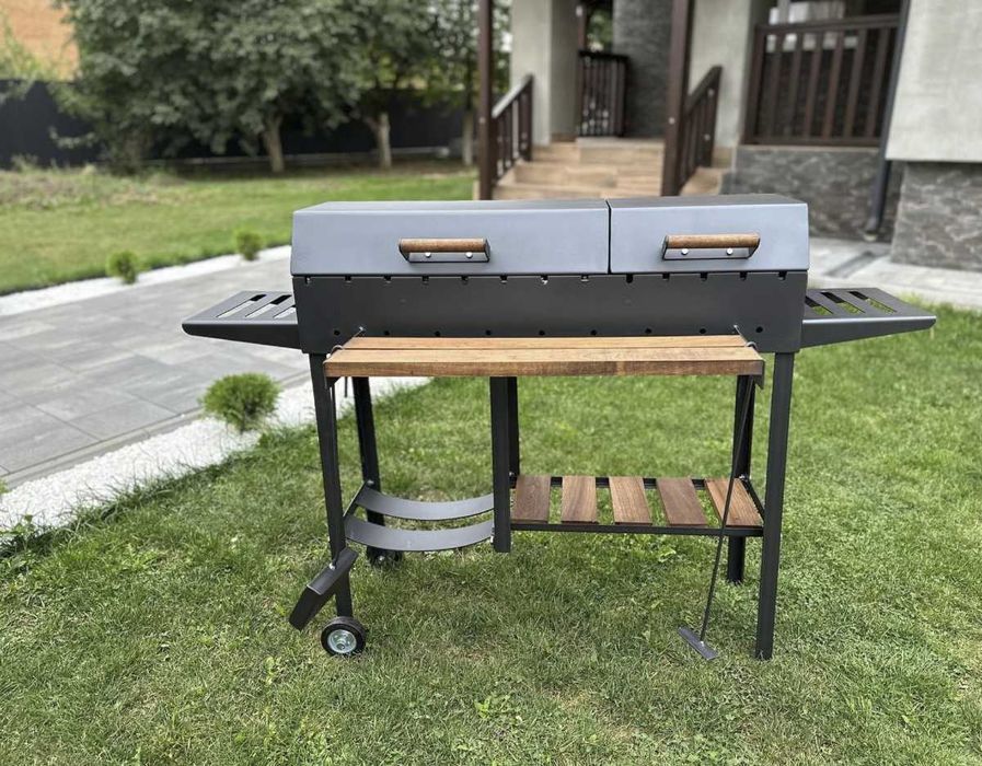 НОВИНКА / Мангал з кришкою метал 5 мм ПОСИЛЕНИЙ