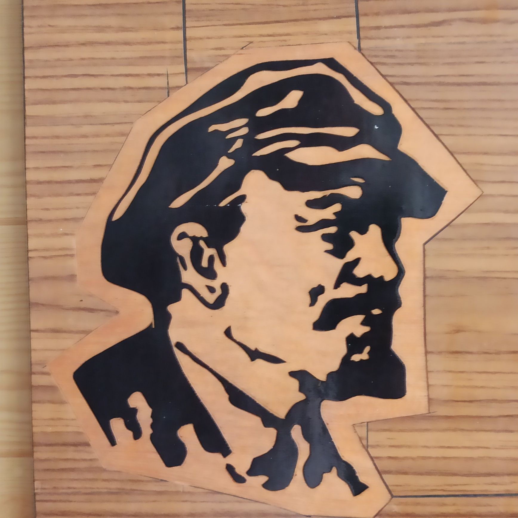 Obraz drewniany Lenin ZSRR vintage
