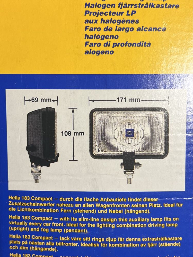 Nowe halogeny Hella 183 rarytas retro